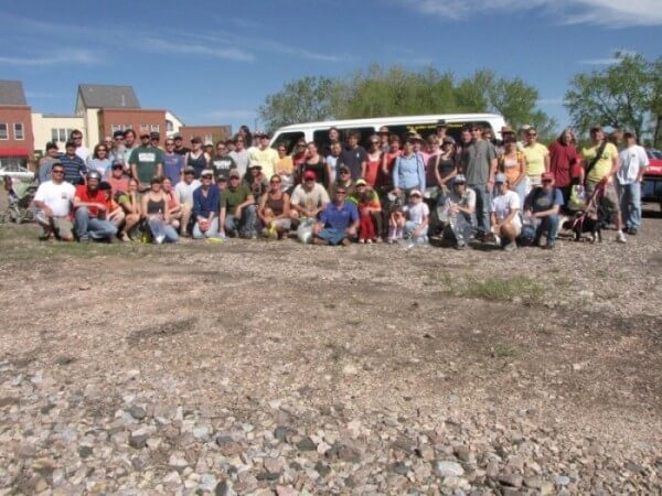 Group Photo of River Cleanup Participants in 2010
