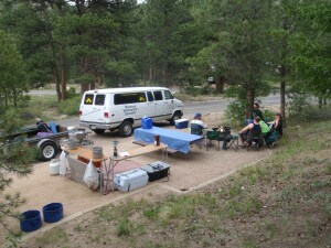 Hanging out at camp.