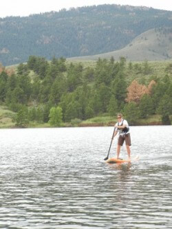 Standup Paddleboarding on Horsetooth Reservoir.