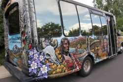 The Magic Bus Tours hand painted bus.
