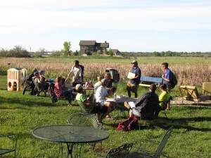 Raft guide class outdoors at Mountain Whitewater