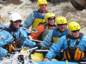 Raft guide class outdoors at Mountain Whitewater