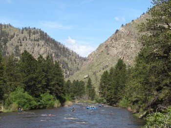Great View of the Poudre River from Hewlett Gulch Bridge