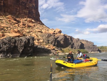 Rafting the Colorado River: Rafts and Paddleboards enter Westwater Canyon