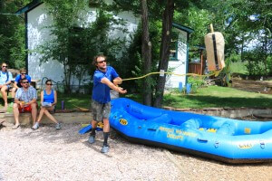 Safety Talk: Trip Leader Demonstrates the Throw Rope Toss