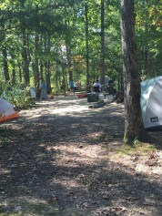 Rafting the Gauley River: Camp Site Setup Early in the Trip