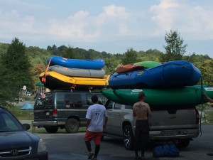 Rafing the Gauley River: Loading the Boats in the Morning