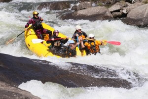 Rafting the Gauley River- A Raft Enters Pillow Rock Rapid
