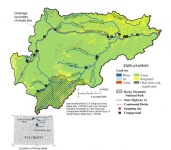 Poudre River Basin Map courtesy of the U.S. Geologic Survey