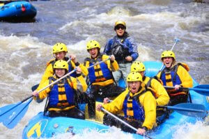 Paddlers Enjoy one of Mountain Whitewater's Rafting Trips