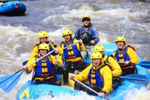 Paddlers Enjoy one of Mountain Whitewater's Rafting Trips