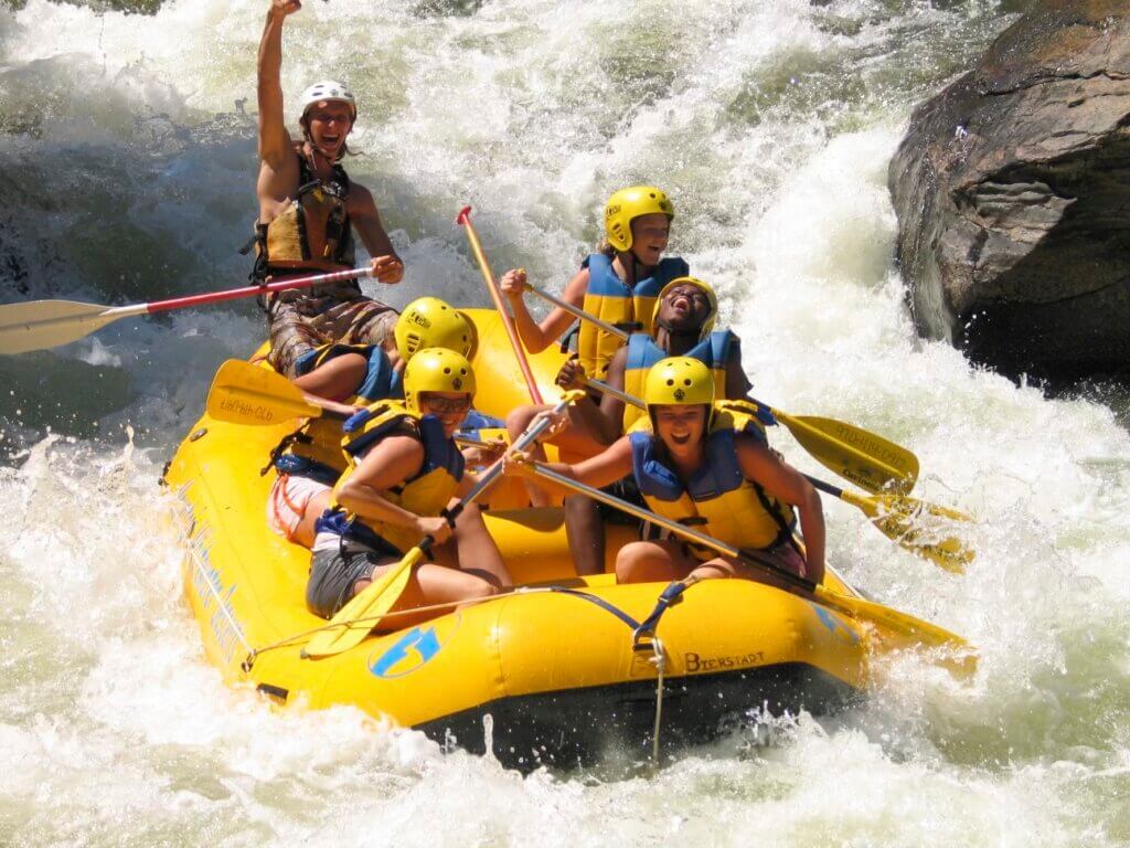 Rafters navigating Pine View falls